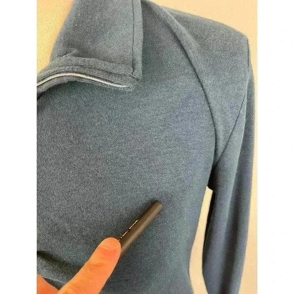 Gersemi Equestrian Milly Riding Shirt Half Zip Long Sleeve Women's M Blue Patch - Picture 3 of 14